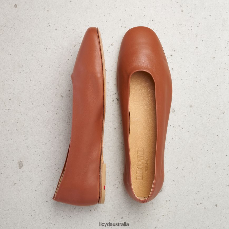 LLOYD Women LEATHER BALLERINA brown Shoes H6PTLF1256