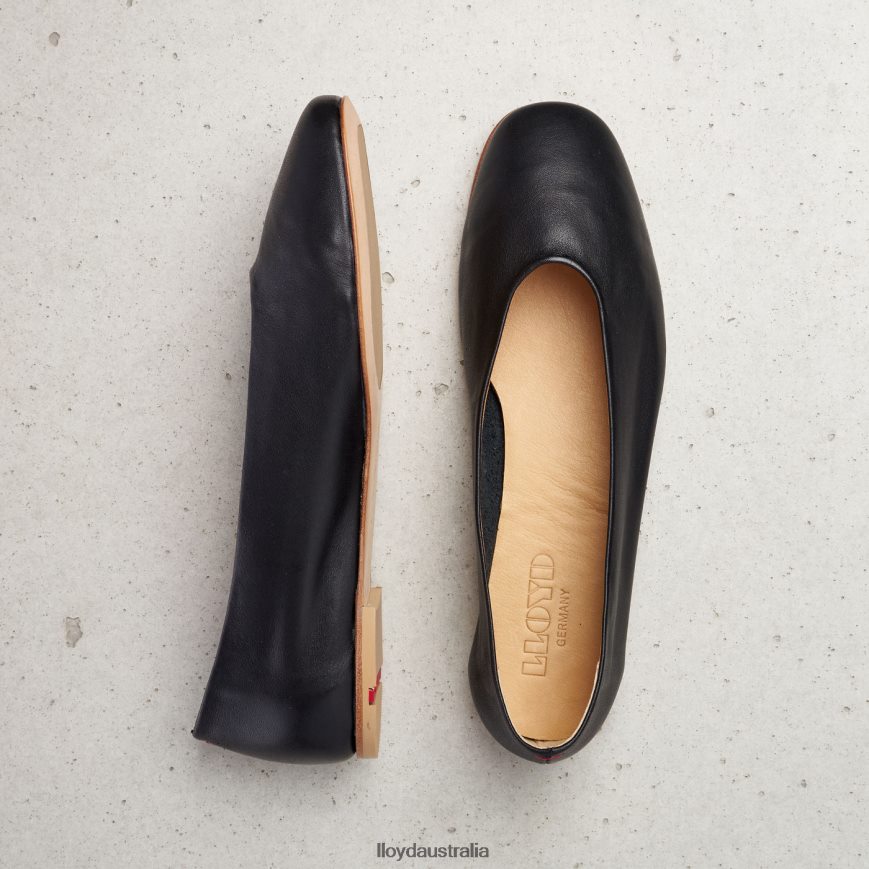 LLOYD Women SMOOTH LEATHER BALLERINA black Shoes H6PTLF1257