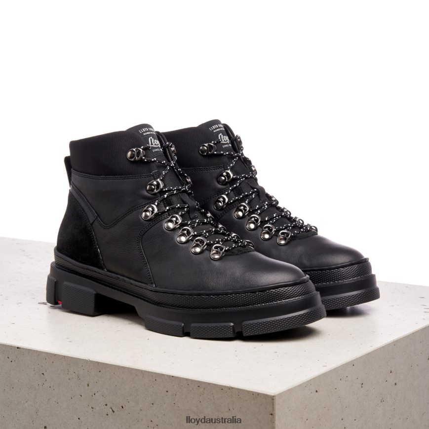 LLOYD Women Extralight SOLE LEATHER ANKLE BOOTS black Shoes H6PTLF988