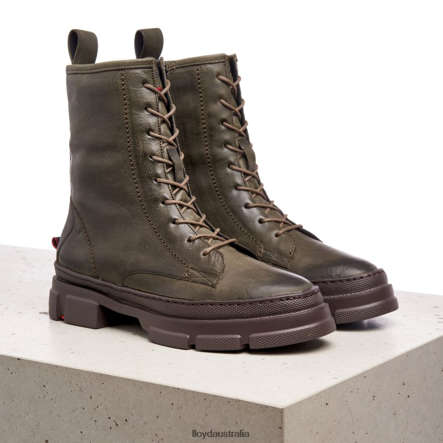 LLOYD Women Extralight SOLE LEATHER ANKLE BOOTS green Shoes H6PTLF973