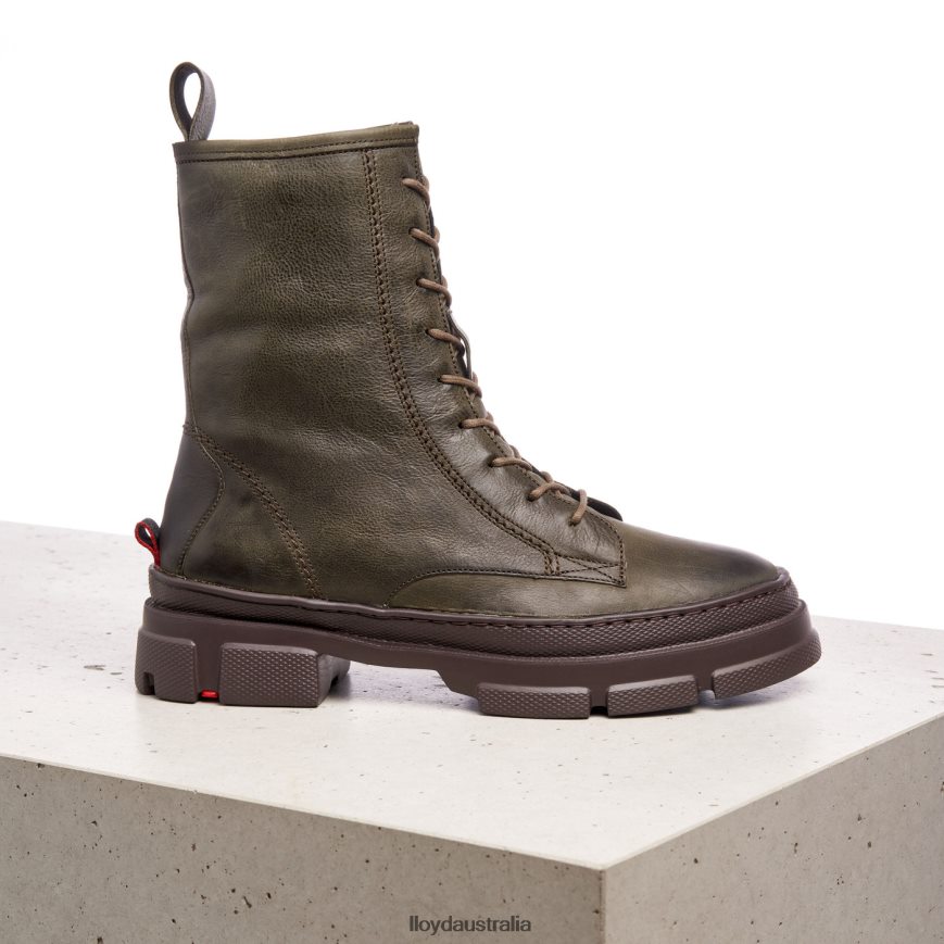 LLOYD Women Extralight SOLE LEATHER ANKLE BOOTS green Shoes H6PTLF973