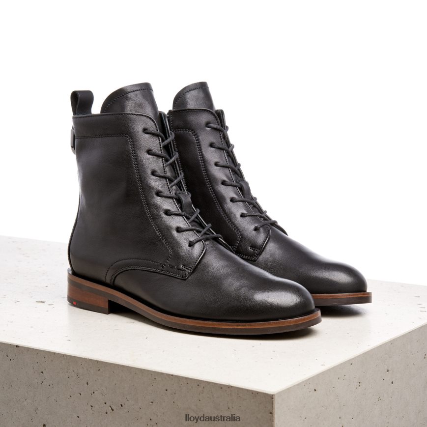 LLOYD Women LEATHER ANKLE BOOTS black Shoes H6PTLF971