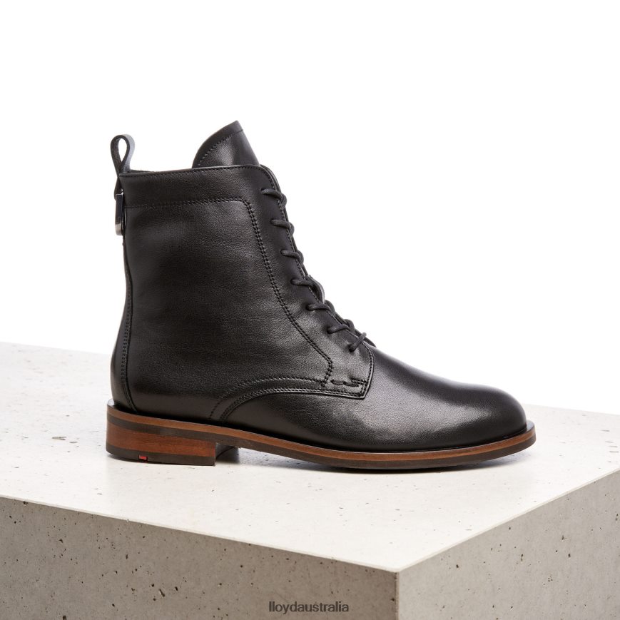 LLOYD Women LEATHER ANKLE BOOTS black Shoes H6PTLF971