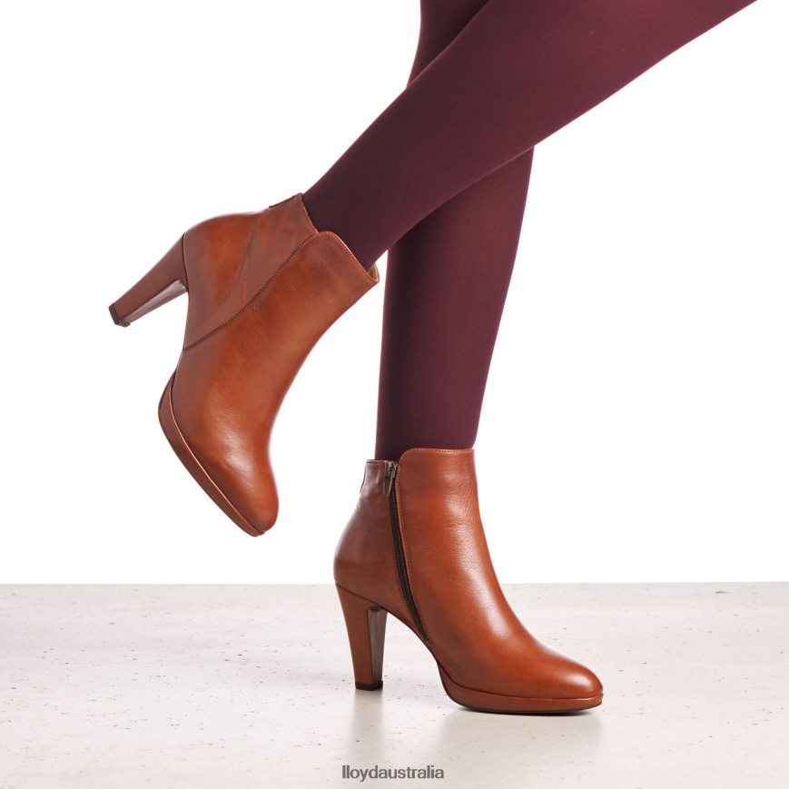 LLOYD Women LEATHER ANKLE BOOTS brown Shoes H6PTLF921