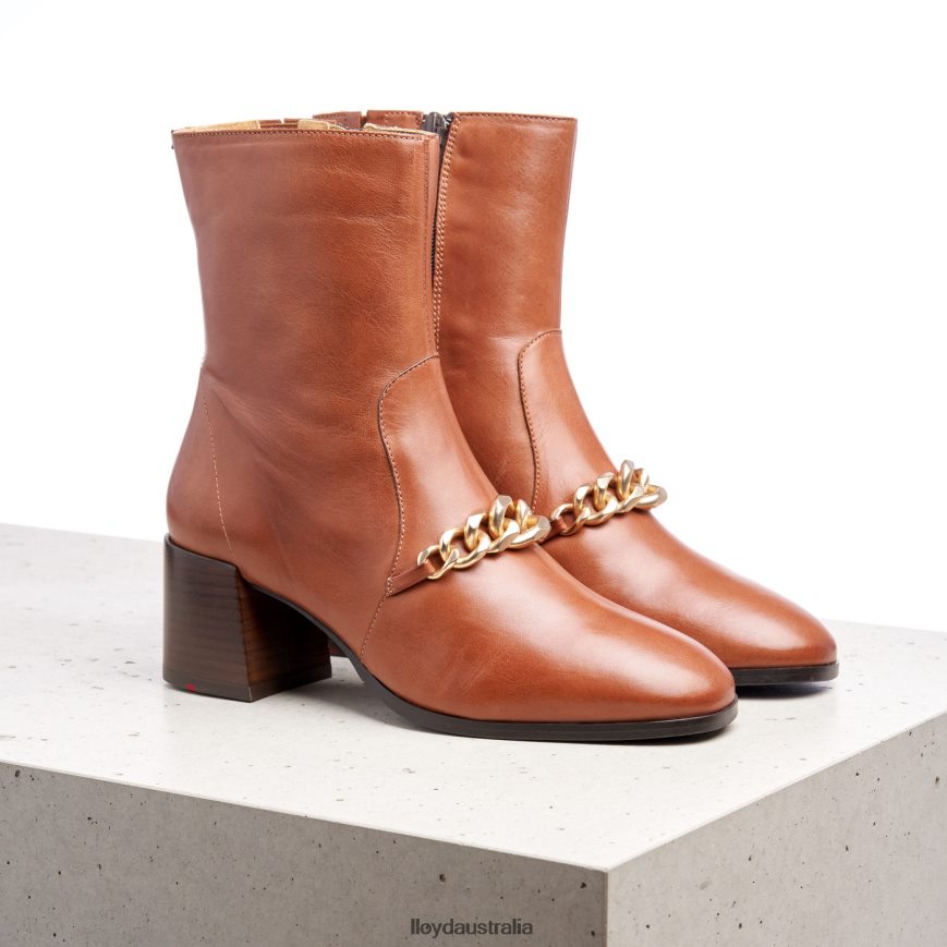 LLOYD Women LEATHER ANKLE BOOTS brown Shoes H6PTLF985
