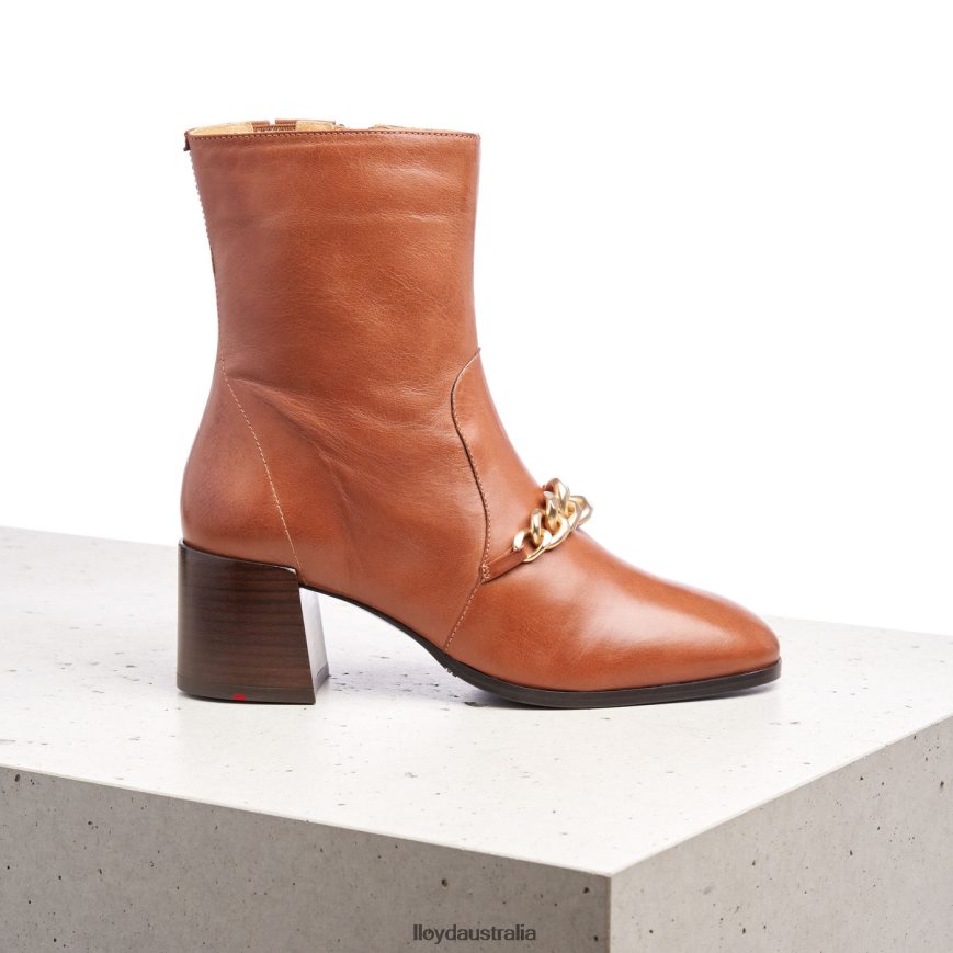 LLOYD Women LEATHER ANKLE BOOTS brown Shoes H6PTLF985