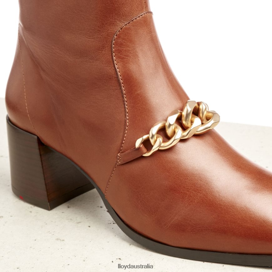 LLOYD Women LEATHER ANKLE BOOTS brown Shoes H6PTLF985