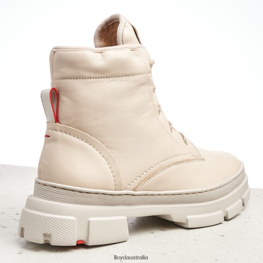 LLOYD Women SMOOTH LEATHER ANKLE BOOTS beige Shoes H6PTLF937