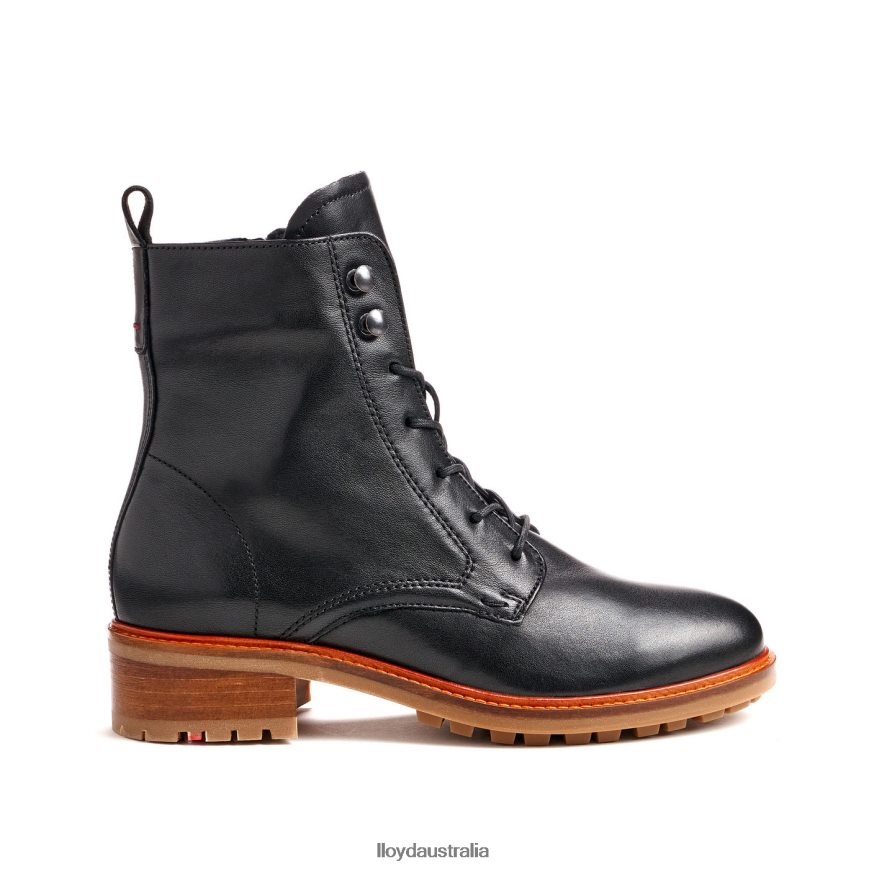 LLOYD Women SMOOTH LEATHER ANKLE BOOTS black Shoes H6PTLF940