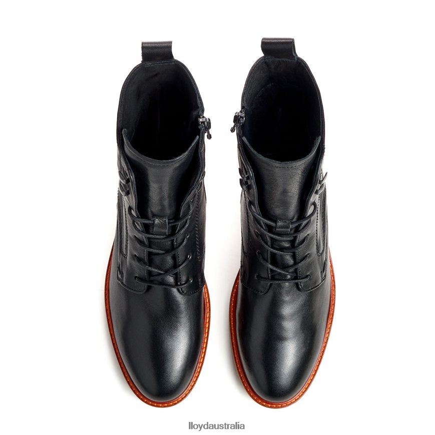 LLOYD Women SMOOTH LEATHER ANKLE BOOTS black Shoes H6PTLF940