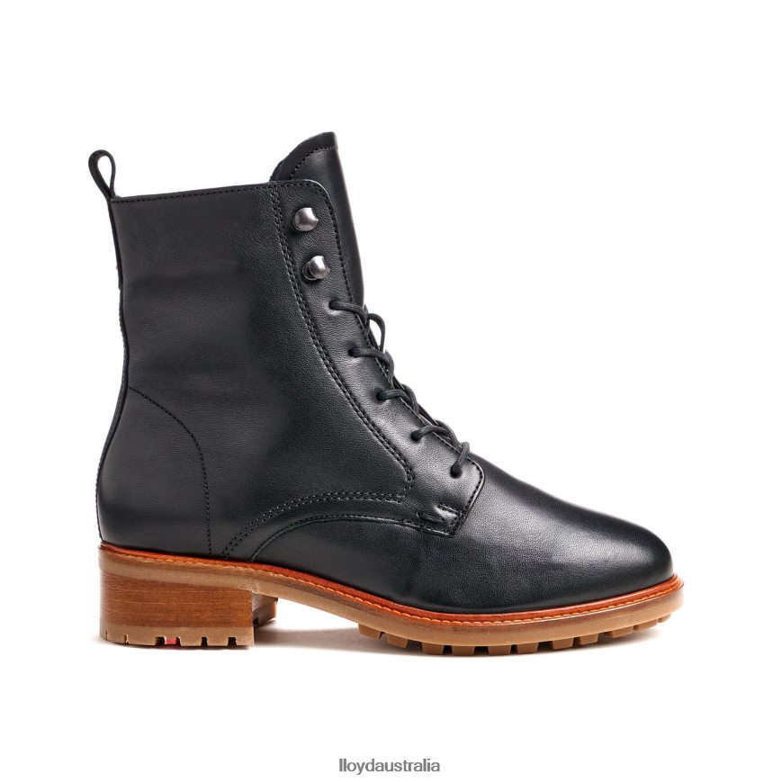 LLOYD Women SMOOTH LEATHER ANKLE BOOTS black Shoes H6PTLF979