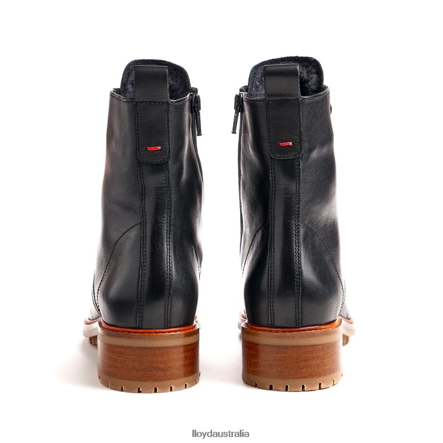 LLOYD Women SMOOTH LEATHER ANKLE BOOTS black Shoes H6PTLF979