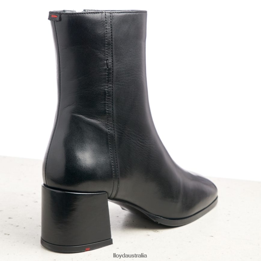 LLOYD Women SMOOTH LEATHER ANKLE BOOTS black Shoes H6PTLF984