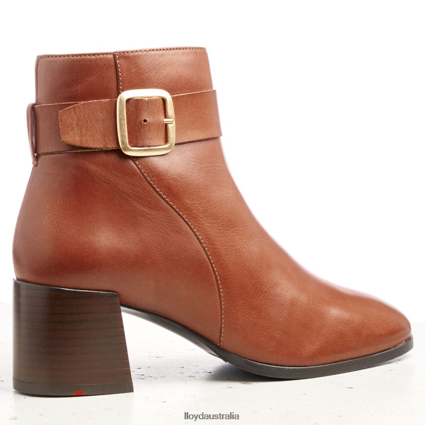 LLOYD Women SMOOTH LEATHER ANKLE BOOTS brown Shoes H6PTLF968