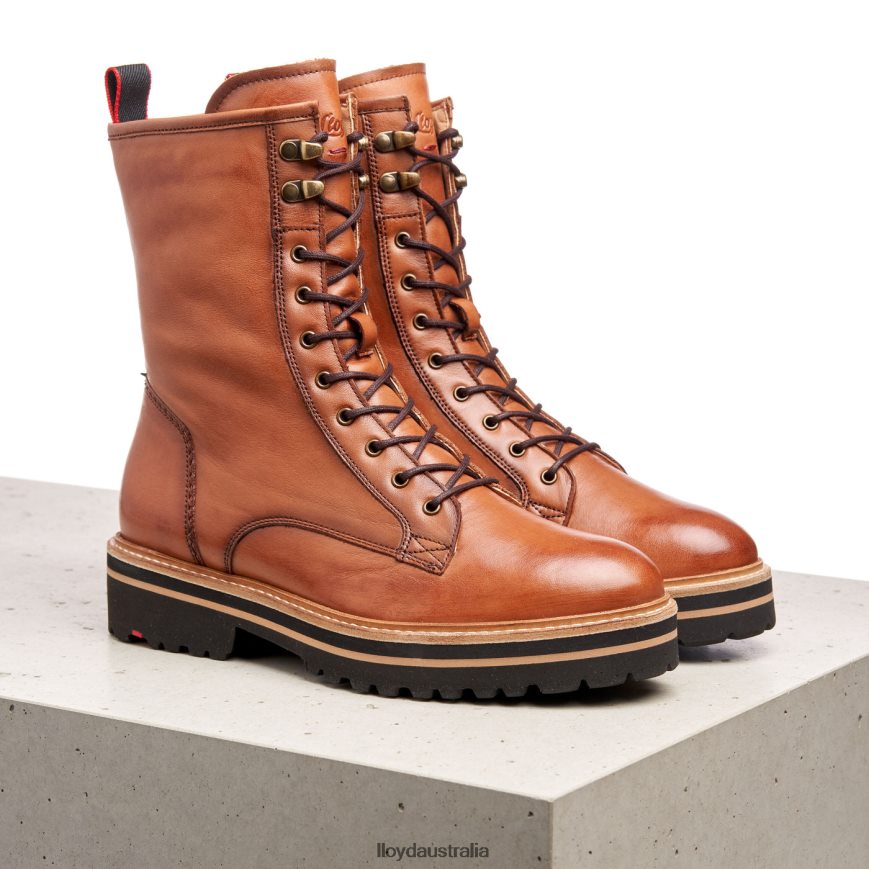 LLOYD Women SMOOTH LEATHER ANKLE BOOTS brown Shoes H6PTLF970