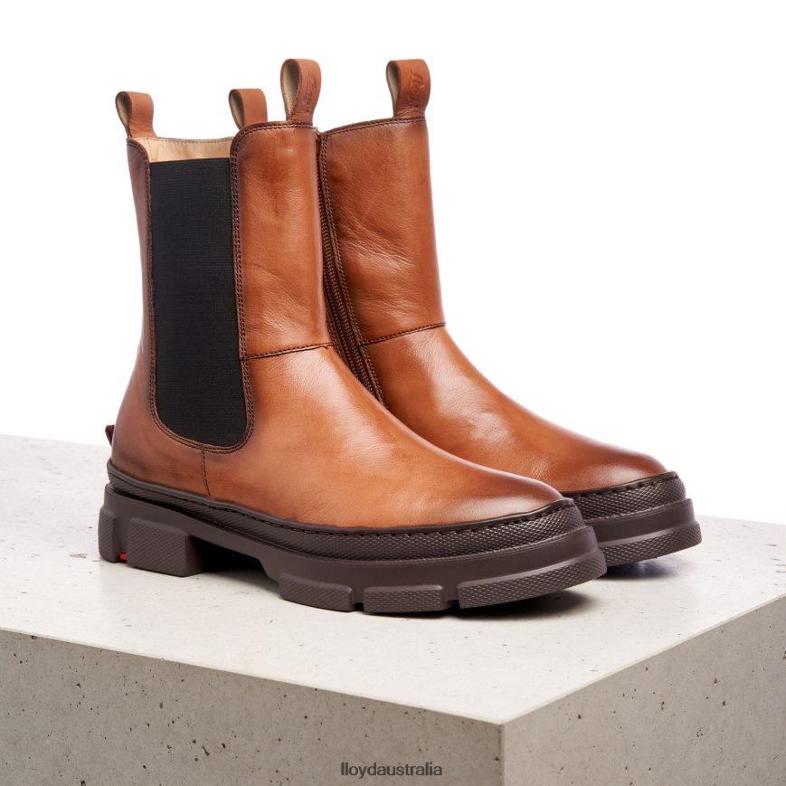LLOYD Women easy slipping-into ANKLE BOOTS brown Shoes H6PTLF987
