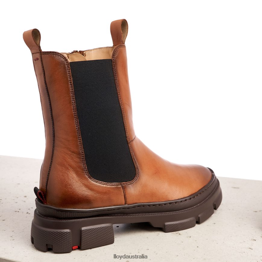 LLOYD Women easy slipping-into ANKLE BOOTS brown Shoes H6PTLF987