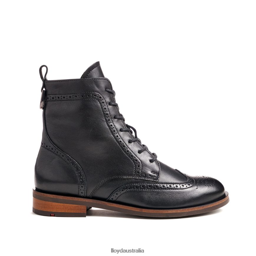 LLOYD Women fashion leather ANKLE BOOT black Shoes H6PTLF908