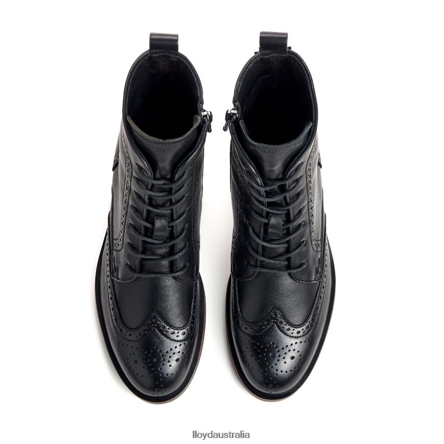 LLOYD Women fashion leather ANKLE BOOT black Shoes H6PTLF908