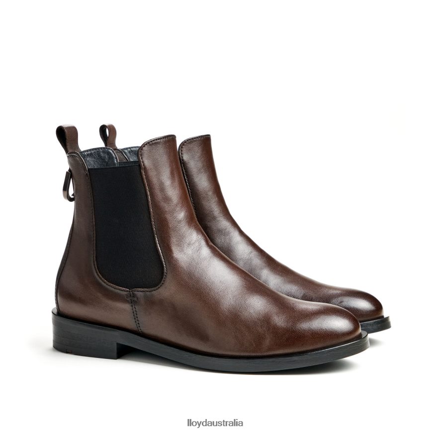 LLOYD Women fashion smooth leather ANKLE BOOT brown Shoes H6PTLF897