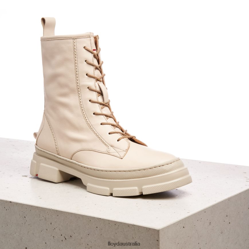LLOYD Women lace-up ANKLE BOOTS beige Shoes H6PTLF936