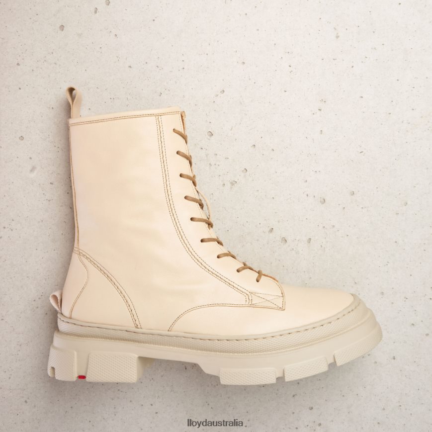 LLOYD Women lace-up ANKLE BOOTS beige Shoes H6PTLF936