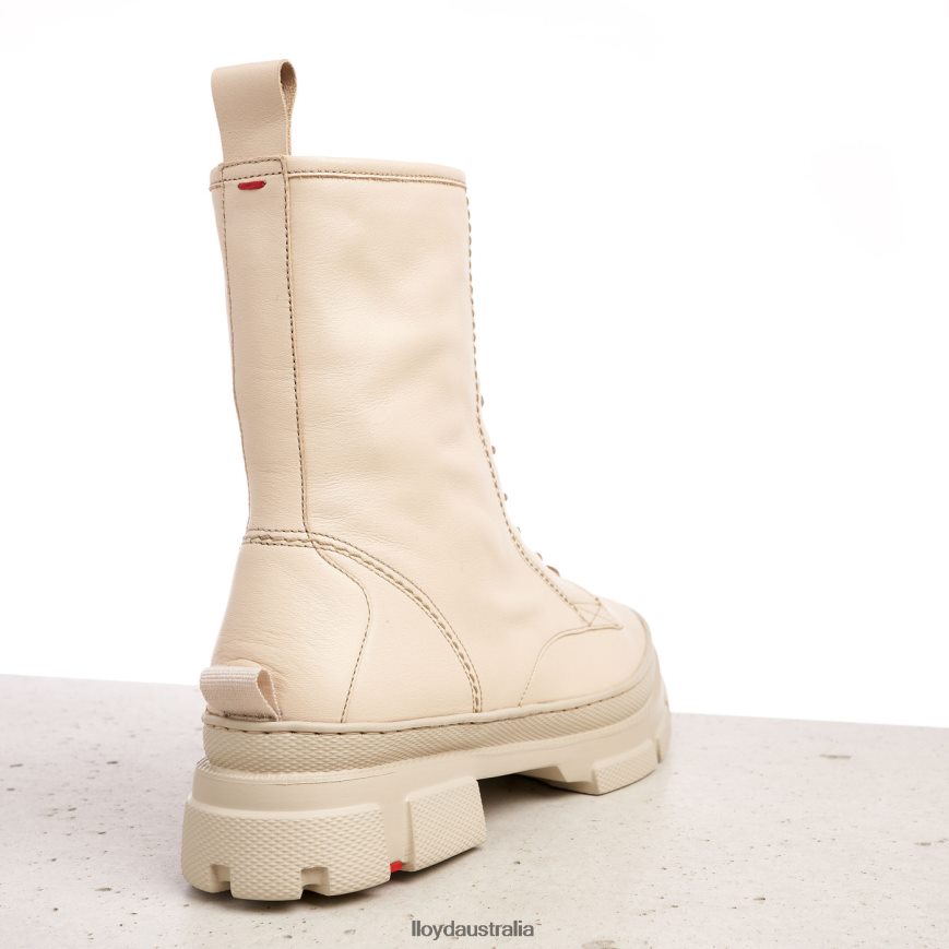LLOYD Women lace-up ANKLE BOOTS beige Shoes H6PTLF936
