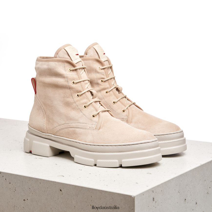 LLOYD Women lace-up ANKLE BOOTS beige Shoes H6PTLF977