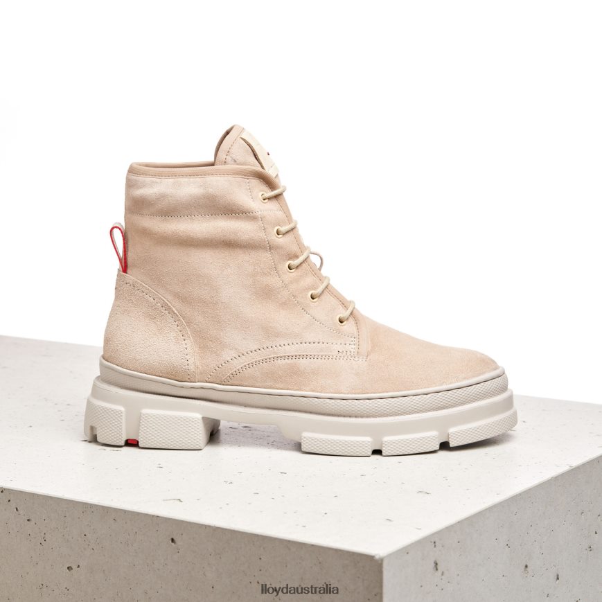 LLOYD Women lace-up ANKLE BOOTS beige Shoes H6PTLF977