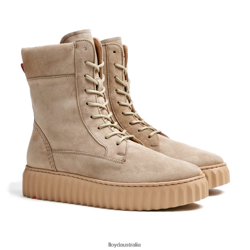 LLOYD Women rough leather ANKLE BOOT beige Shoes H6PTLF888