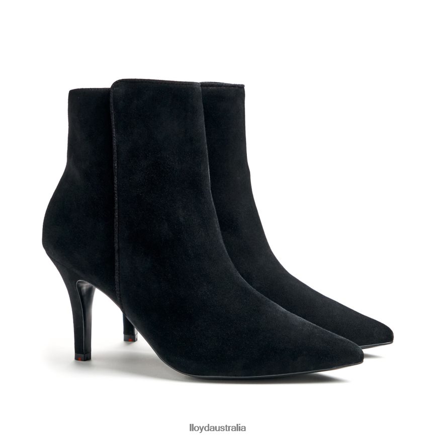 LLOYD Women rough leather ANKLE BOOT black Shoes H6PTLF879