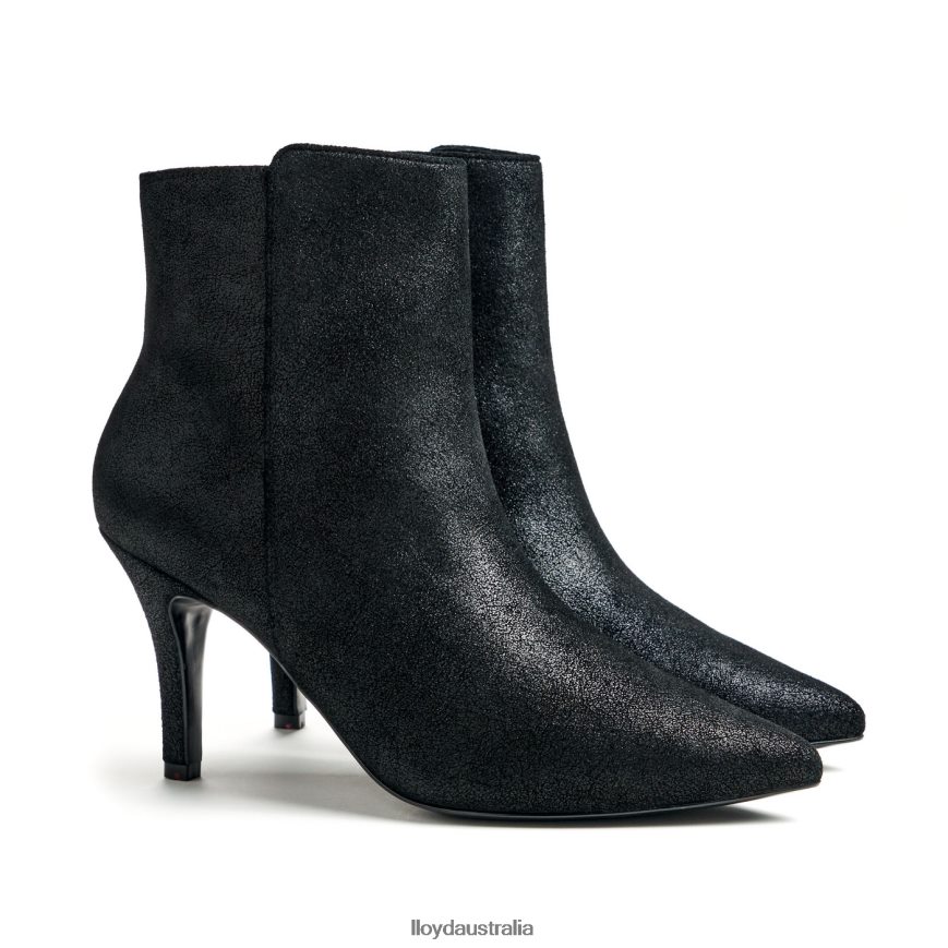 LLOYD Women rough leather ANKLE BOOT black Shoes H6PTLF880