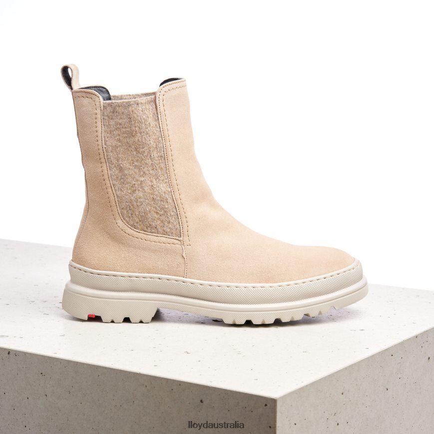LLOYD Women slip-on ANKLE BOOTS beige Shoes H6PTLF924