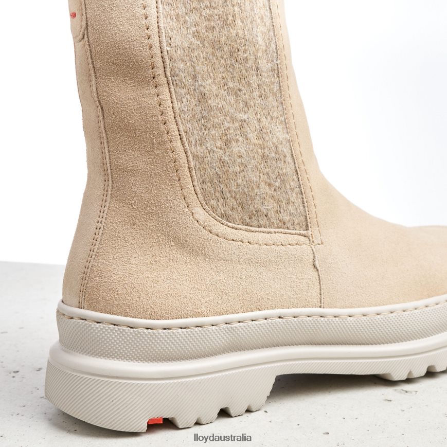 LLOYD Women slip-on ANKLE BOOTS beige Shoes H6PTLF924