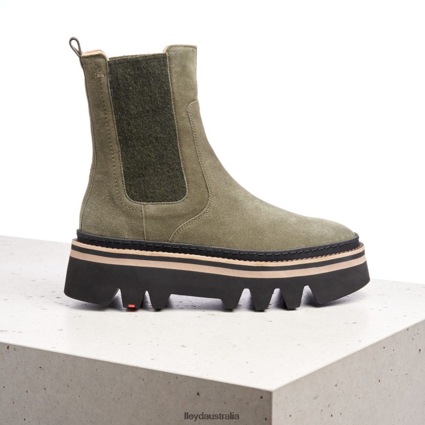 LLOYD Women slip-on ANKLE BOOTS green Shoes H6PTLF945