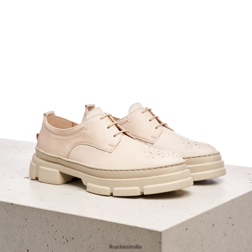 LLOYD Women LACE SMOOTH LEATHER HALF SHOES beige Shoes H6PTLF1178