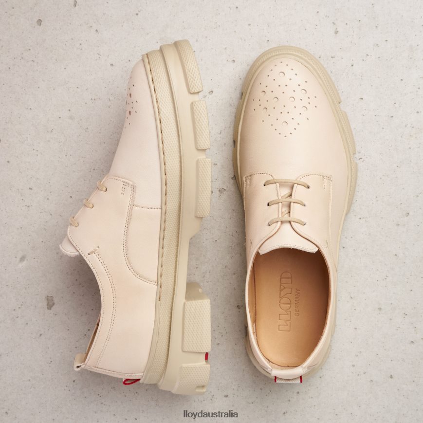 LLOYD Women LACE SMOOTH LEATHER HALF SHOES beige Shoes H6PTLF1178