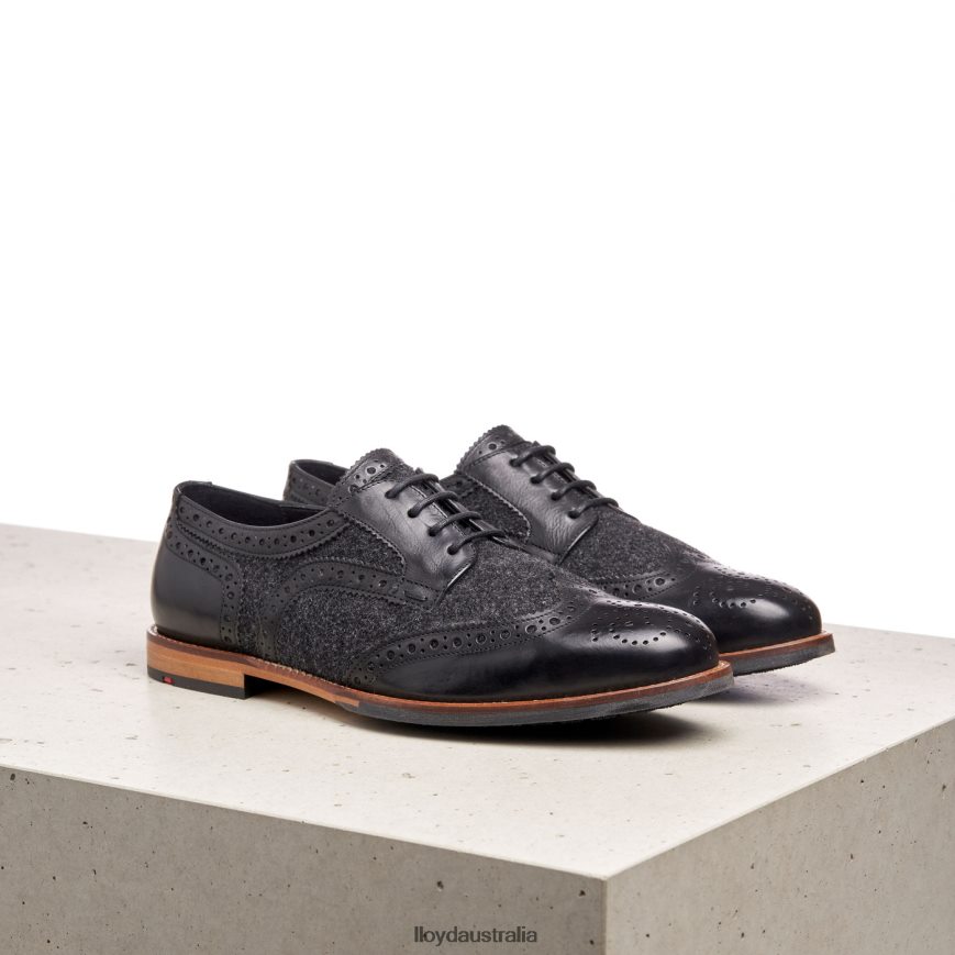 LLOYD Women LACE SMOOTH LEATHER HALF SHOES black Shoes H6PTLF1076