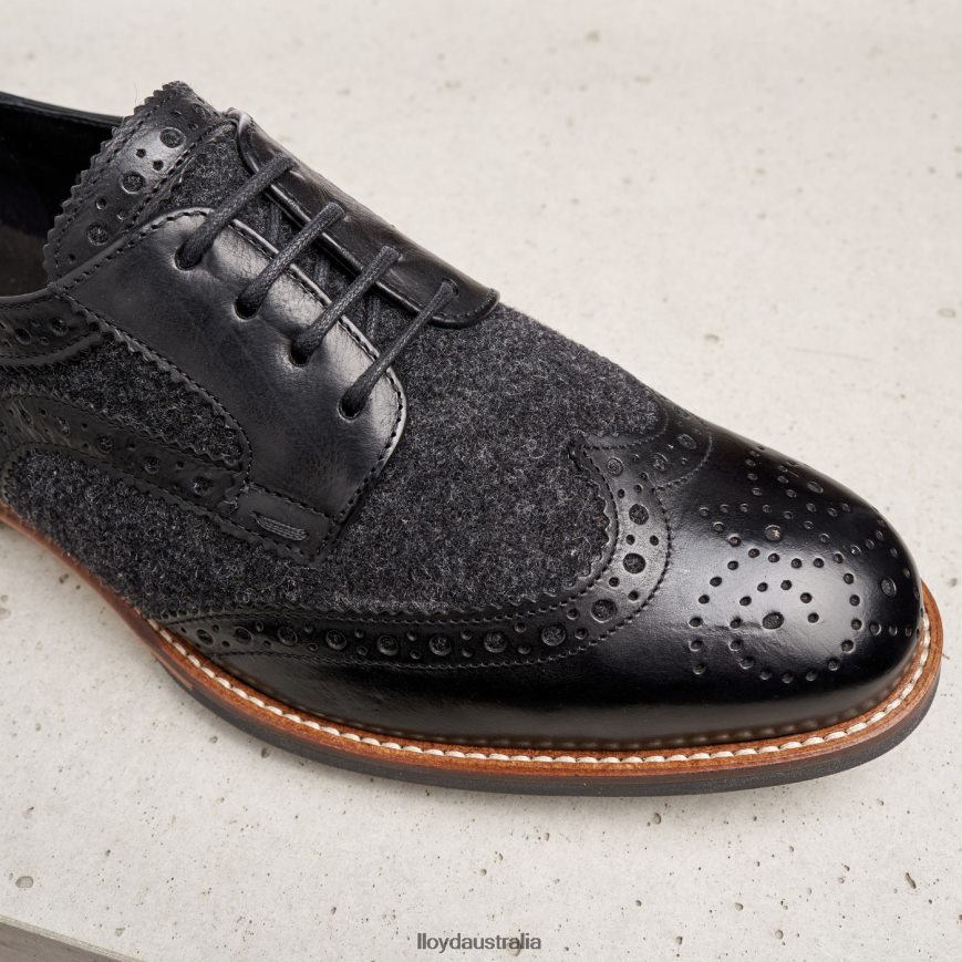 LLOYD Women LACE SMOOTH LEATHER HALF SHOES black Shoes H6PTLF1076