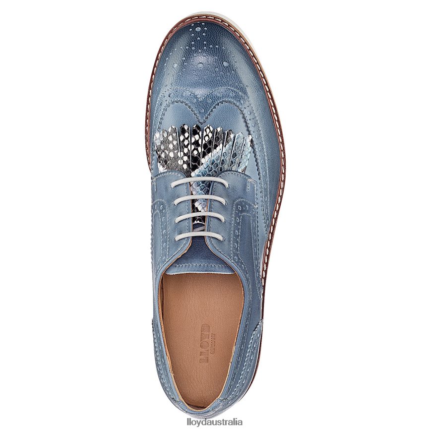 LLOYD Women LACE SMOOTH LEATHER HALF SHOES blue Shoes H6PTLF1189
