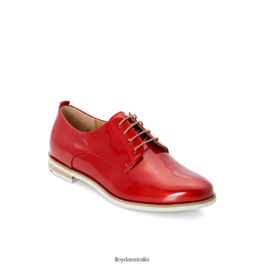 LLOYD Women PATENT LACE UP HALF SHOES red Shoes H6PTLF1102
