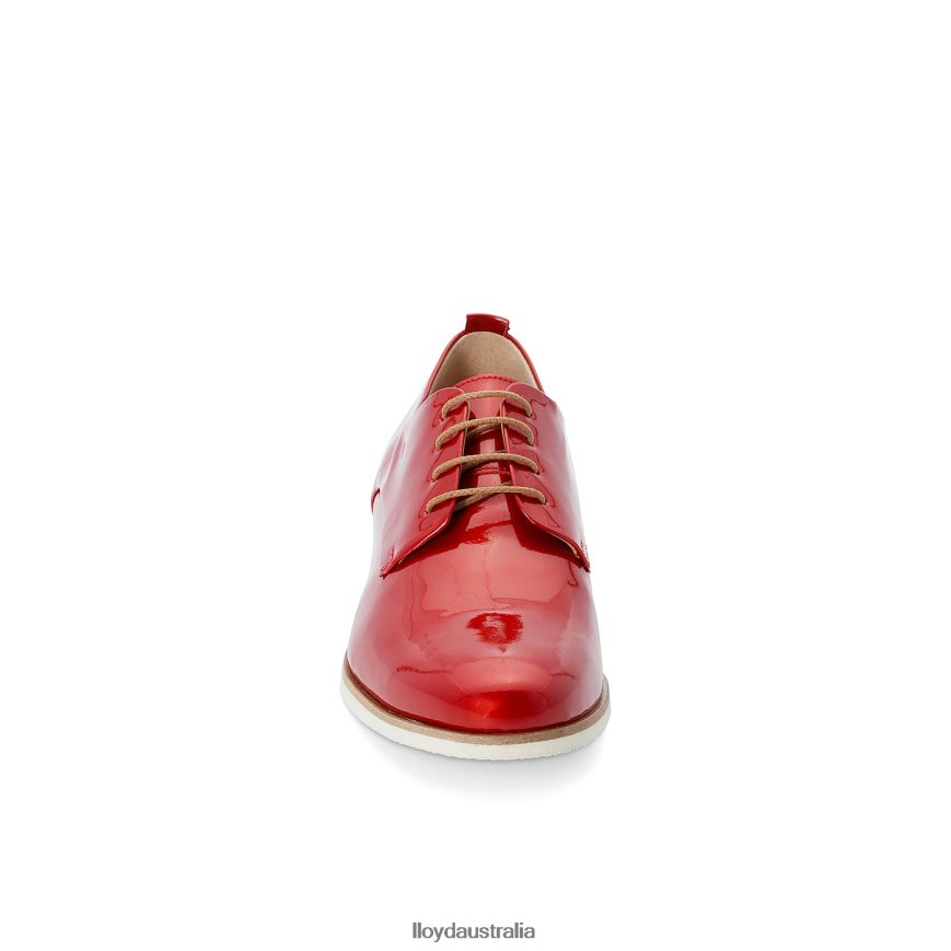 LLOYD Women PATENT LACE UP HALF SHOES red Shoes H6PTLF1102