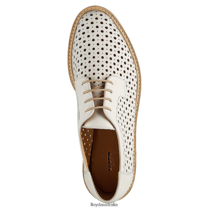 LLOYD Women SMOOTH LEATHER LACE HALF SHOES white Shoes H6PTLF1184