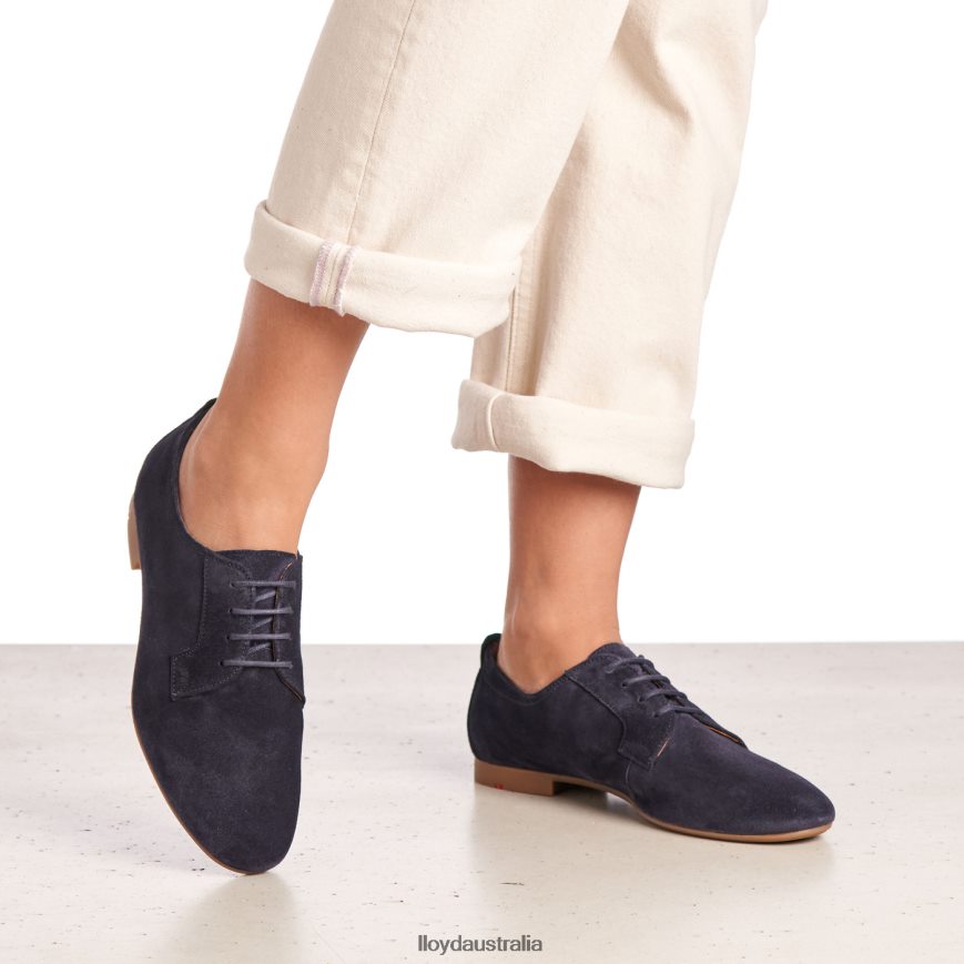 LLOYD Women SUEDE LACE UP HALF SHOES blue Shoes H6PTLF1188