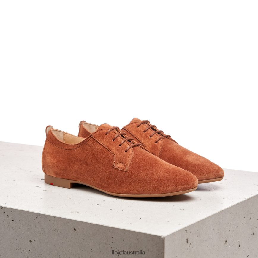 LLOYD Women SUEDE LACE UP HALF SHOES brown Shoes H6PTLF1185