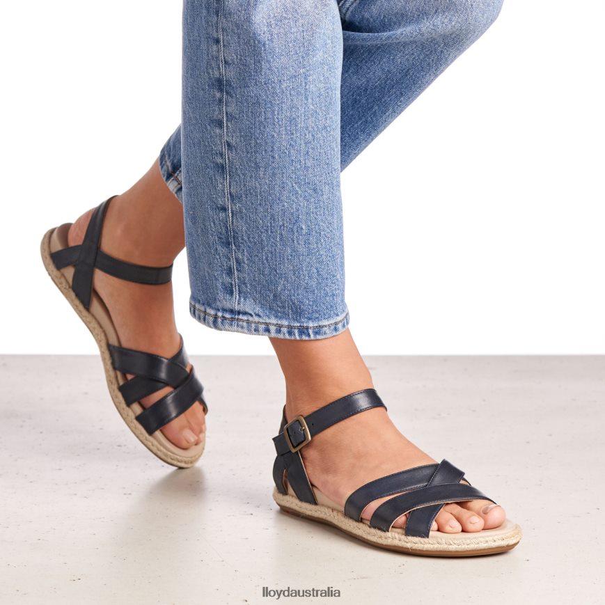 LLOYD Women LEATHER SANDALE blue Shoes H6PTLF1209
