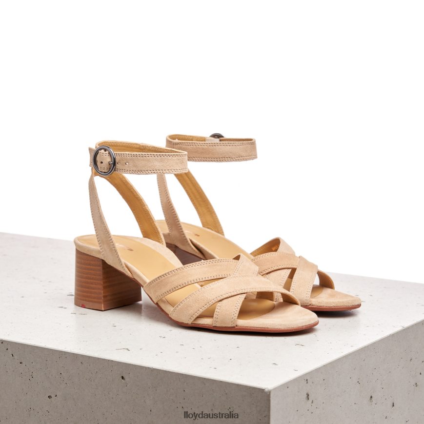 LLOYD Women SUEDE SANDALE beige Shoes H6PTLF1160