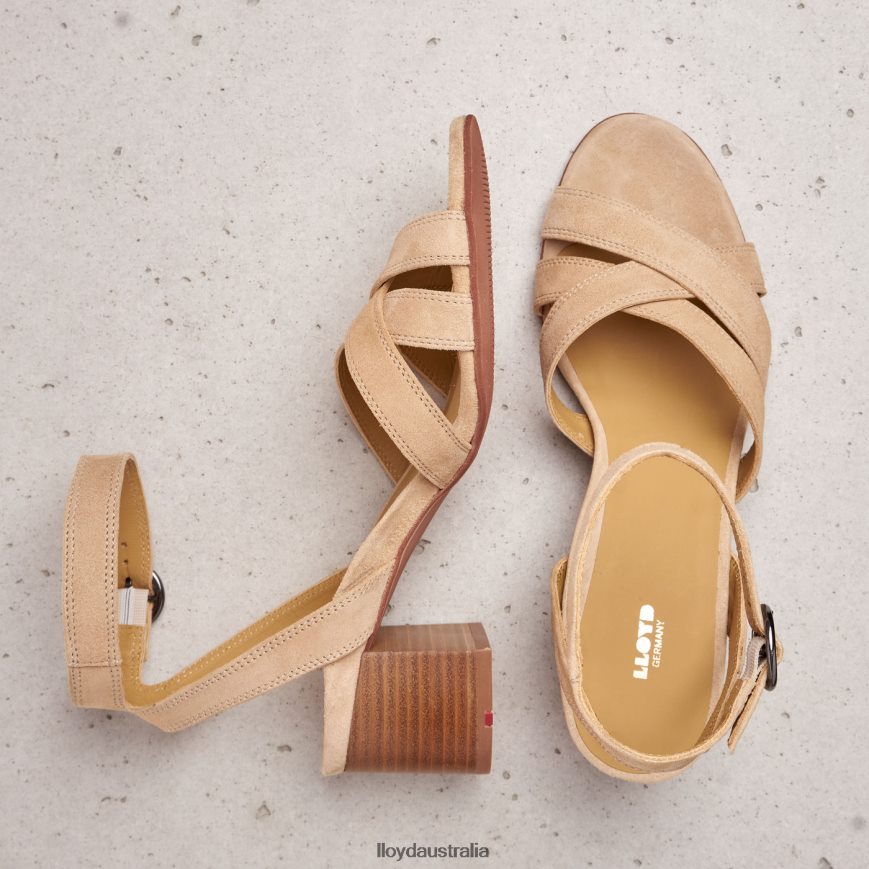 LLOYD Women SUEDE SANDALE beige Shoes H6PTLF1160