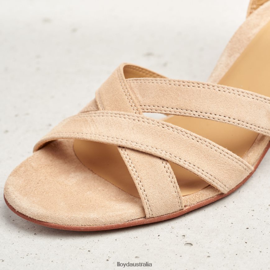 LLOYD Women SUEDE SANDALE beige Shoes H6PTLF1160