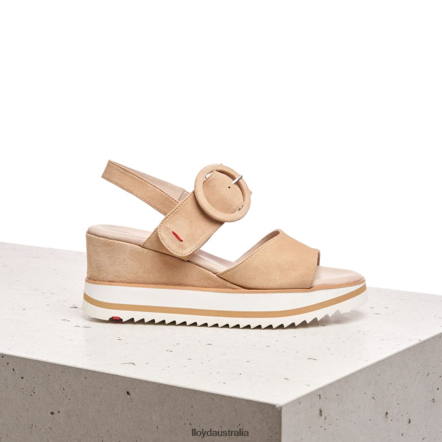 LLOYD Women SUEDE SANDALE beige Shoes H6PTLF1224